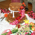 The Appalachian stack cake tradition continues with this 2004 wedding cake made for Joy Salyers by her mother.