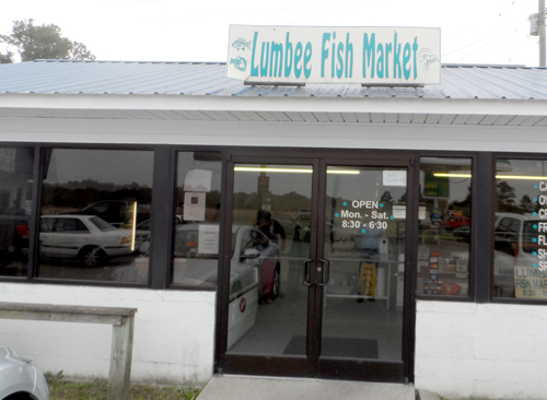 The Lumbee Fish Market supplies coastal catches to families and a small selection of locally owned restaurants.