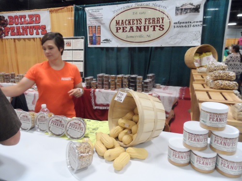 Peanut products from several eastern N.C. sources, including Mackey’s Ferry in Jamesville, are available for sampling and buying.