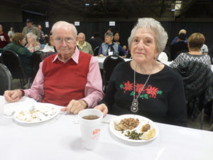 Charlie, 85, and Ezda, 83, Griffin of Fayetteville say they have attended every dinner. (Ray Linville)