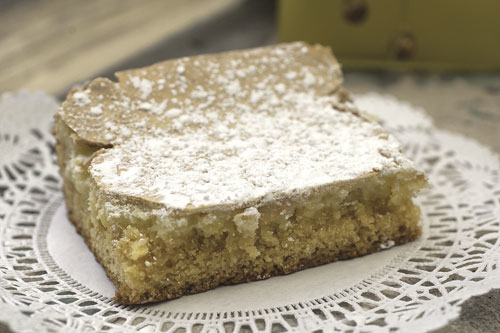 A local favorite, the Gooey Butter Cake, at Downtown Bakery.