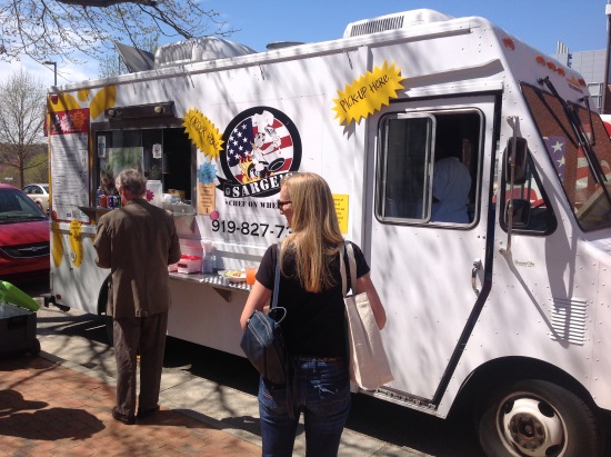 Sarge’s Chef on Wheels, which tempted the literati with shrimp po’ boys and lowcountry shrimp and grits, sends frequent tweets to its fans.
