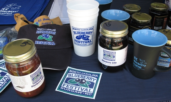 Blueberry Festival merchandise.  Saturday, June 20, 2015.  Photo: Leanne E. Smith.