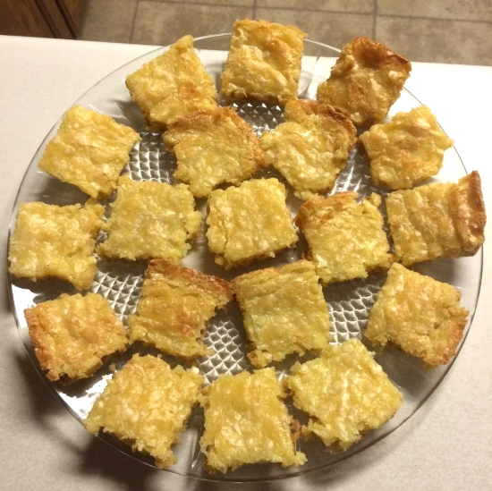 The finished chess cake product, ready for eating!