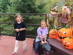 The author's children at Soco Crafts in Maggie Valley