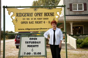 Frieda Harlow, Ridgeway Opry House. Photograph by Chris Francis.